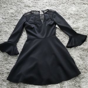 B Darlin Black longsleeve dress Junior Size 1/2